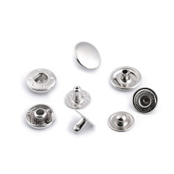 Capse metalice, ø12 mm - Nichel (200 Seturi)