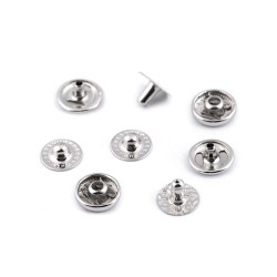 Capse metalice, ø10 mm - Nichel (200 Seturi)