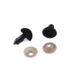 Nas pentru jucării cu dispozitiv de siguranță, 10x12 mm - Negru (5 Seturi) Nas pentru jucării cu dispozitiv de siguranță, 10x12 mm - Negru (5 Seturi)