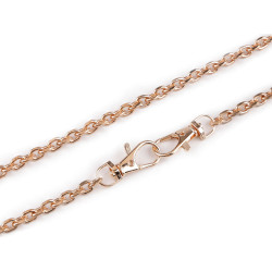 Lanț cu carabină pentru poșete, 120 cm - Auriu rose (1 Bucată)