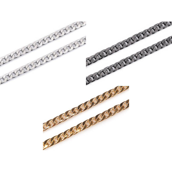 Lanț cu carabină pentru poșete, 117 cm - Nichel (4 Bucăți) Lanț cu carabină pentru poșete, 117 cm - Nichel (4 Bucăți)