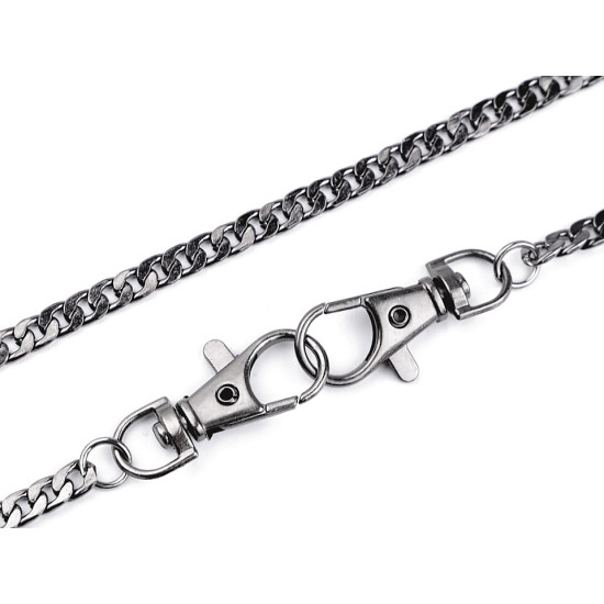 Lanț cu carabină pentru poșete, 117 cm - Nichel (4 Bucăți) Lanț cu carabină pentru poșete, 117 cm - Nichel (4 Bucăți)