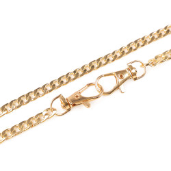 Lanț plat cu carabină pentru poșete, 115; 120 cm - Auriu clasic (1 Bucată)