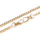 Lanț plat cu carabină pentru poșete, 115; 120 cm - Auriu clasic (1 Bucată) Lanț plat cu carabină pentru poșete, 115; 120 cm - Auriu clasic (1 Bucată)