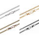 Lanț plat cu carabină pentru poșete, 115; 120 cm - Auriu clasic (1 Bucată) Lanț plat cu carabină pentru poșete, 115; 120 cm - Auriu clasic (1 Bucată)