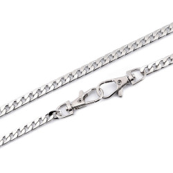 Lanț plat cu carabină pentru poșete, 115; 120 cm - Nichel (1 Bucată)