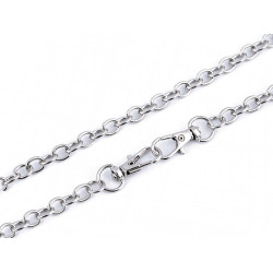 Lanț cu carabină pentru poșete, 120 cm - Nichel (1 Bucată)