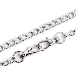 Lanț cu carabină pentru poșete, 120 cm - Nichel (1 Bucată)