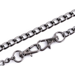 Lanț cu carabină pentru poșete, 120 cm - Nichel negru (1 Bucată)