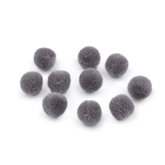 Pompoane deluxe, ø15 mm - Alb (10 Bucăți)