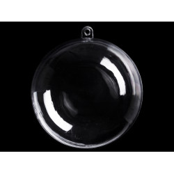 Glob plastic transparent format din două parți, ø10 cm - Transparent (1 Bucată)