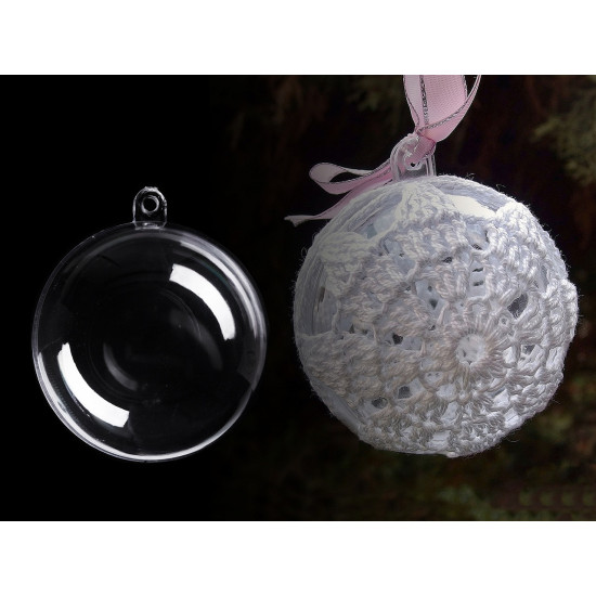 Glob plastic transparent format din două parți, ø5 cm - Transparent (50 Bucăți) Glob plastic transparent format din două parți, ø5 cm - Transparent (50 Bucăți)