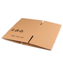 Cutie carton 20x15x15 cm - Maro natural (1 Bucată)