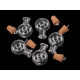 Pandantiv sticluță cu dop 20x28 mm - Transparent (3 Fiole) Pandantiv sticluță cu dop 20x28 mm - Transparent (3 Fiole)