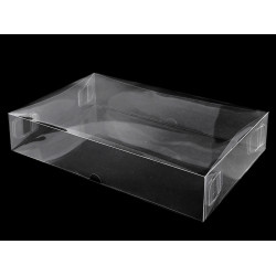 Cutie din plastic transparent cu capac - Transparent (10 Bucăți)