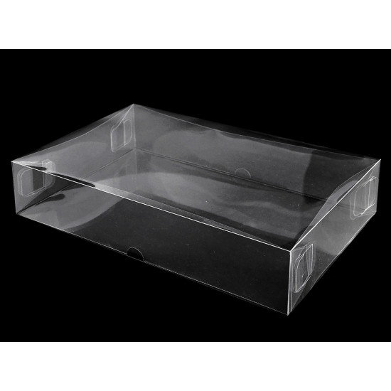 Cutie din plastic transparent cu capac - Transparent (100 Bucăți) Cutie din plastic transparent cu capac - Transparent (100 Bucăți)
