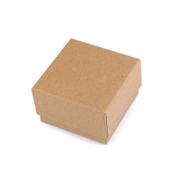 Cutie cadou / bijuterii, 7x7 cm - Maro natural (1 Bucată)