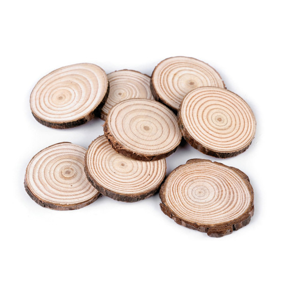 Rondele din lemn ø2,5-4,5 cm - Natur (12 Saci) Rondele din lemn ø2,5-4,5 cm - Natur (12 Saci)