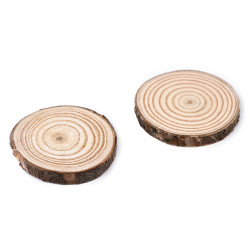Rondele din lemn ø2,5-4,5 cm - Natur (1 Sac)