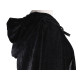 Pelerină de carnaval catifelată cu glugă - Negru (3 Bucăți) Pelerină de carnaval catifelată cu glugă - Negru (3 Bucăți)
