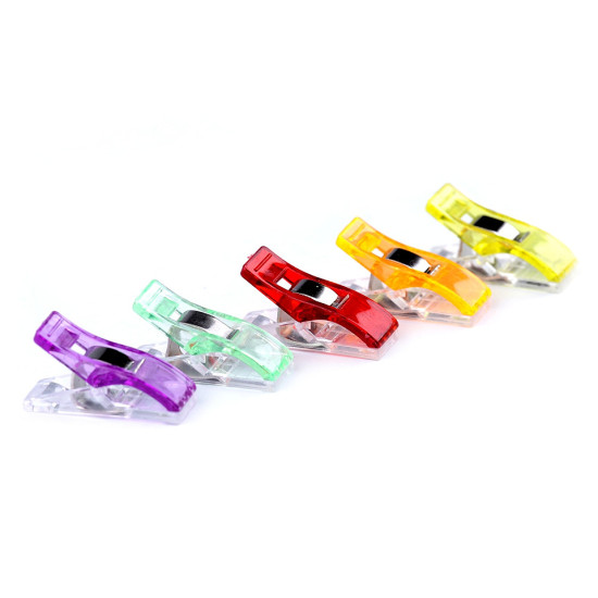 Clipsuri fixare materiale textile, 10x27 mm - Roșu (100 Bucăți)