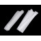 Flacher klettverschluss geschnitten breite 20 mm, fein - Weiß (10 Paare)