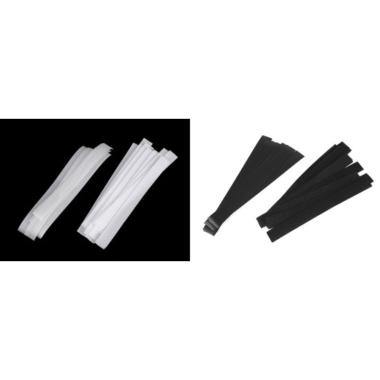 Benzi arici cu profil mic, complet (puf + scai), 2 cm - Alb (10 Perechi) Benzi arici cu profil mic, complet (puf + scai), 2 cm - Alb (10 Perechi)