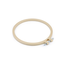 Gherghef din plastic pentru brodat, ø12 cm - Bej deschis (1 Bucată)