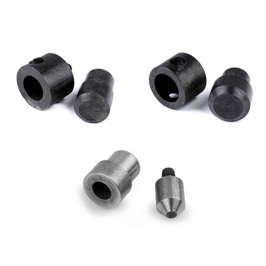 Matriță pentru găurit materiale textile, ø12; 18; 20 mm - Nichel (3 Seturi)