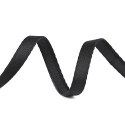 Șnur tubular pentru balene, lățime 10 mm - Negru (1 Metru)