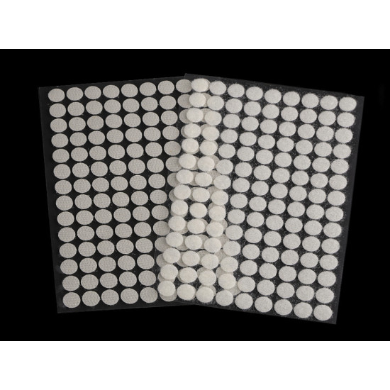 Buline arici autoadezive, complet (puf + scai), ø10 mm - Gri porumbel (1 Card) Buline arici autoadezive, complet (puf + scai), ø10 mm - Gri porumbel (1 Card)