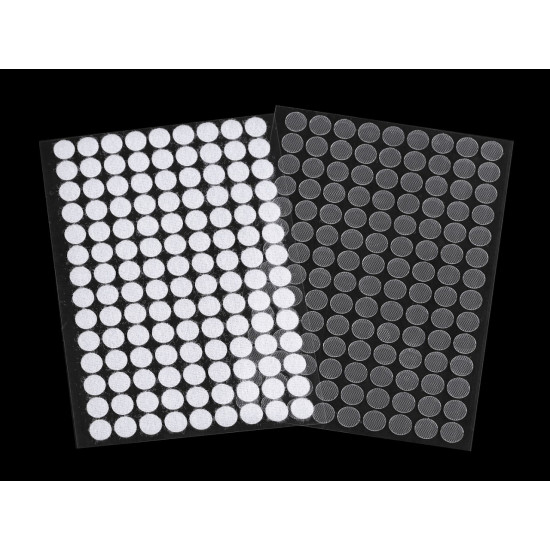 Buline arici autoadezive, complet (puf + scai), ø10 mm - Gri porumbel (1 Card) Buline arici autoadezive, complet (puf + scai), ø10 mm - Gri porumbel (1 Card)