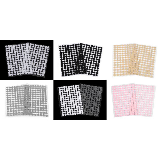 Buline arici autoadezive, complet (puf + scai), ø10 mm - Gri porumbel (1 Card) Buline arici autoadezive, complet (puf + scai), ø10 mm - Gri porumbel (1 Card)