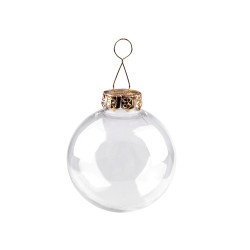 Glob transparent decorabil, ø6 cm - Transparent (2 Bucăți)
