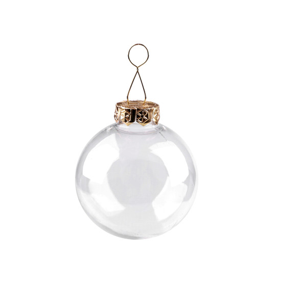 Glob transparent decorabil, ø6 cm - Transparent (6 Bucăți)