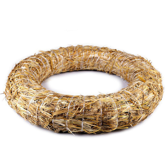 Coroniță din paie, ø50 cm - Natur (3 Bucăți)