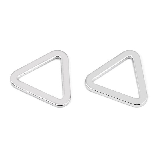 Inel triunghiular plat, lățime 20 mm - Nichel (20 Bucăți) Inel triunghiular plat, lățime 20 mm - Nichel (20 Bucăți)