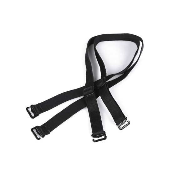 Bretele sutien, lățime 12 mm - Negru (1 Pereche) Bretele sutien, lățime 12 mm - Negru (1 Pereche)