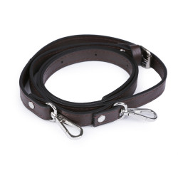 Toartă geantă cu carabină latime 1,5 cm - Maro închis (1 Bucată)