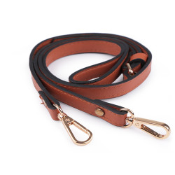 Toartă geantă cu carabină latime 1,5 cm - Maro coniac (1 Bucată)