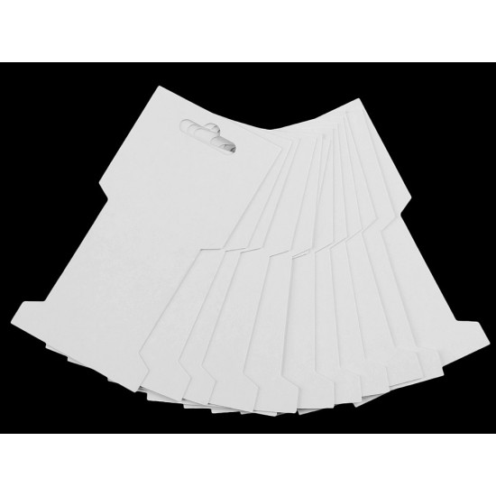 Card expunere panglici / șnururi, 6,6x13,2 cm - Alb (250 Bucăți) Card expunere panglici / șnururi, 6,6x13,2 cm - Alb (250 Bucăți)