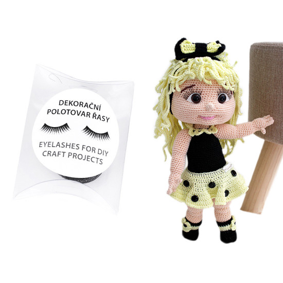 Gene pentru păpuși - Negru (10 Cutii) Gene pentru păpuși - Negru (10 Cutii)