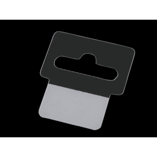 Agățători autoadezive de plastic cu eurohole, 30x30 mm, 30x35 mm - Transparent (500 Bucăți)