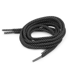 Șireturi reflectorizante, lungime 130 cm - Negru (10 Bucăți)