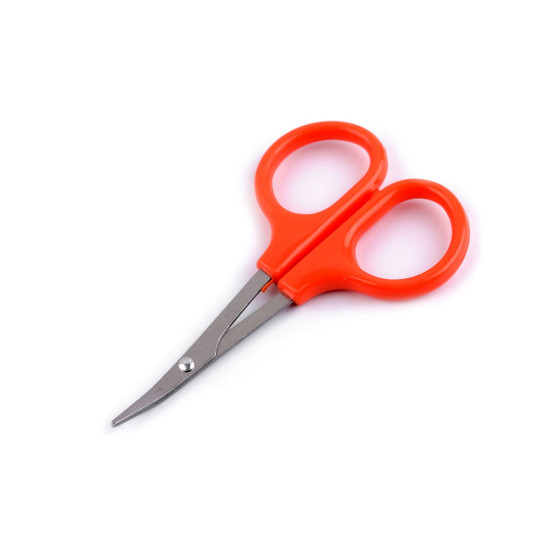 Forfecuţă cu vârf curbat, lungime 9 cm - Portocaliu (1 Bucată) Forfecuţă cu vârf curbat, lungime 9 cm - Portocaliu (1 Bucată)
