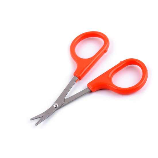 Forfecuţă cu vârf curbat, lungime 9 cm - Portocaliu (1 Bucată) Forfecuţă cu vârf curbat, lungime 9 cm - Portocaliu (1 Bucată)
