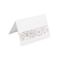 Card de masă cu model decupat - Alb (10 Bucăți)