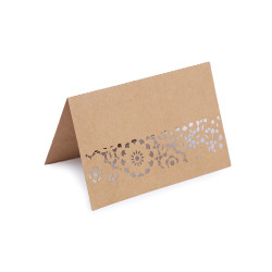 Card de masă cu model decupat - Natural (10 Bucăți)