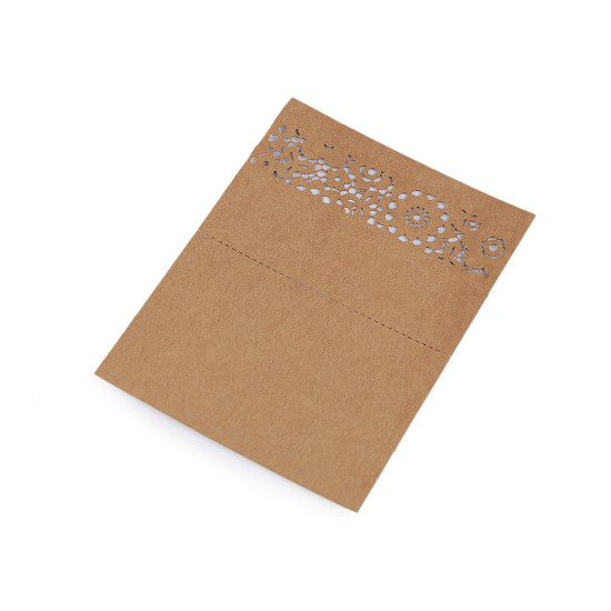 Card de masă cu model decupat - Natural (10 Bucăți) Card de masă cu model decupat - Natural (10 Bucăți)