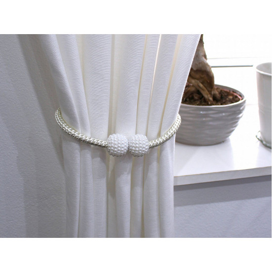 Magneți decorativi pentru perdele și draperii - Bej (6 Bucăți)